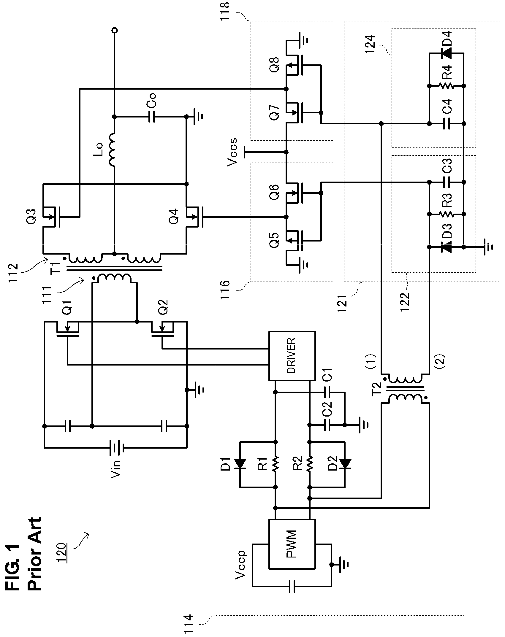 Double-ended isolated DC-DC converter