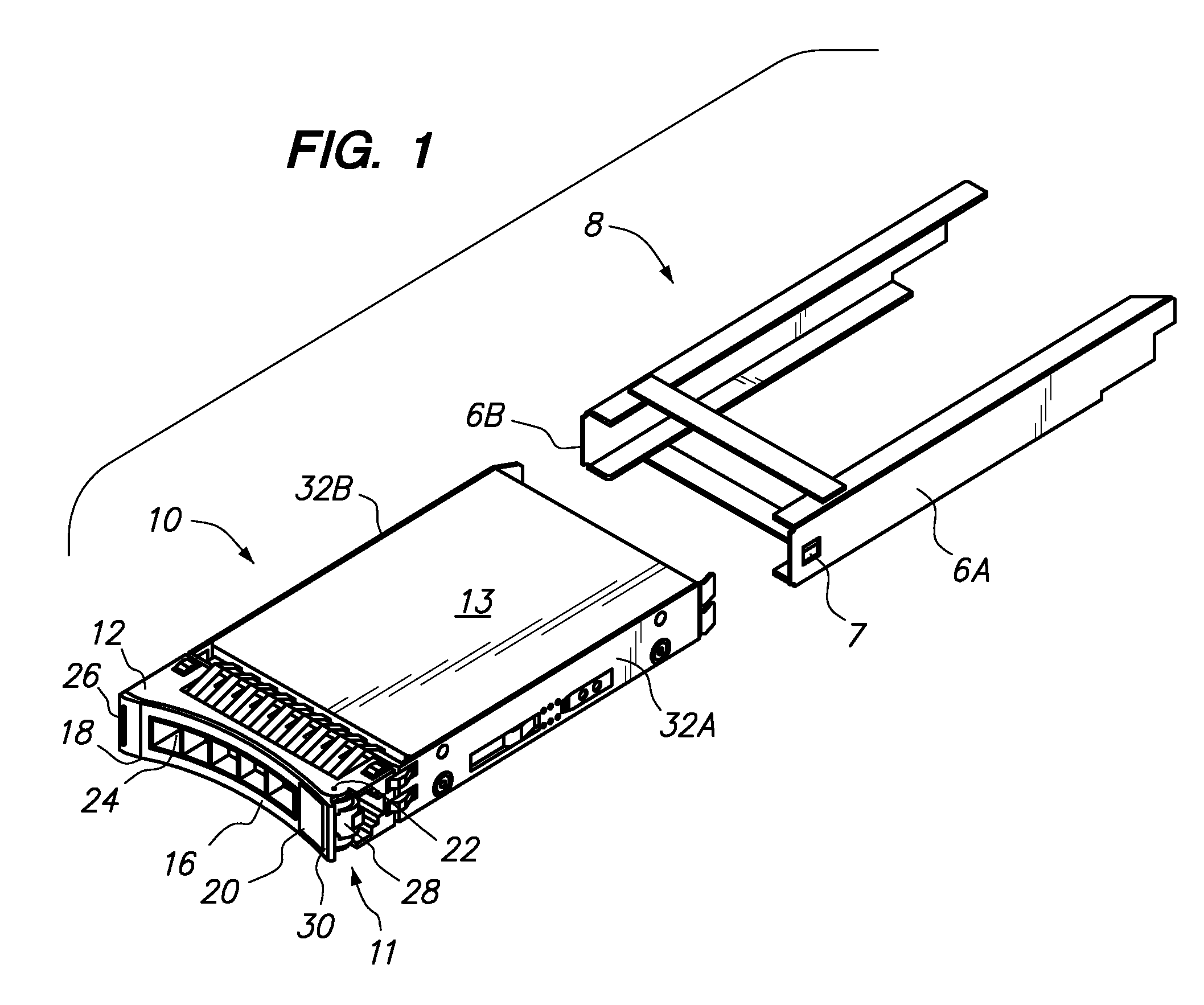 Latch for Securing a Hardware Component Into a Component Bay