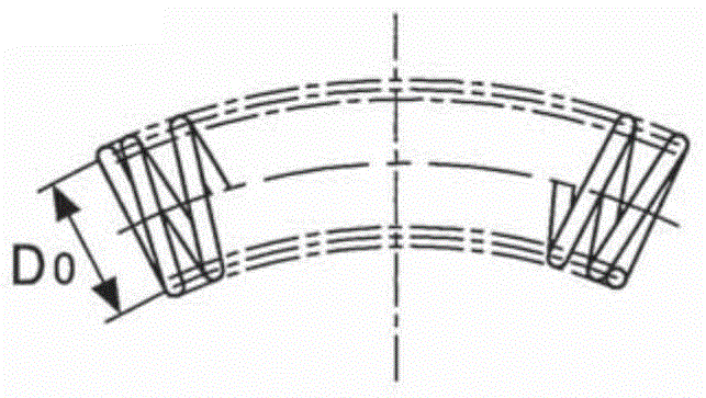 Arc spring and damper device