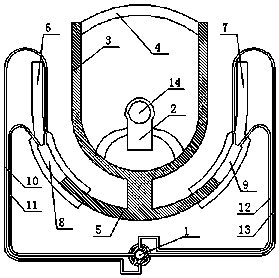 Pneumatic steering adjustment mechanism for headlights