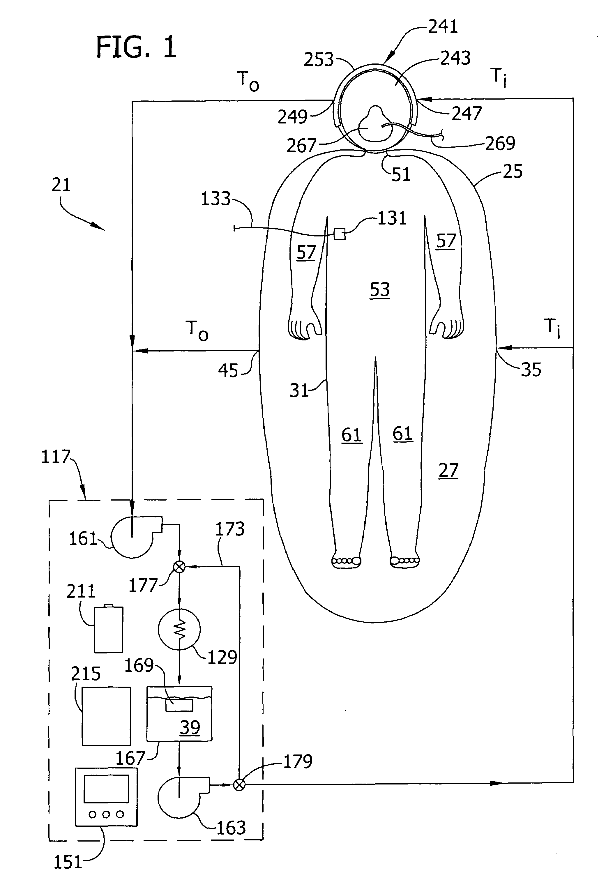 Apparatus for altering the body temperature of a patient