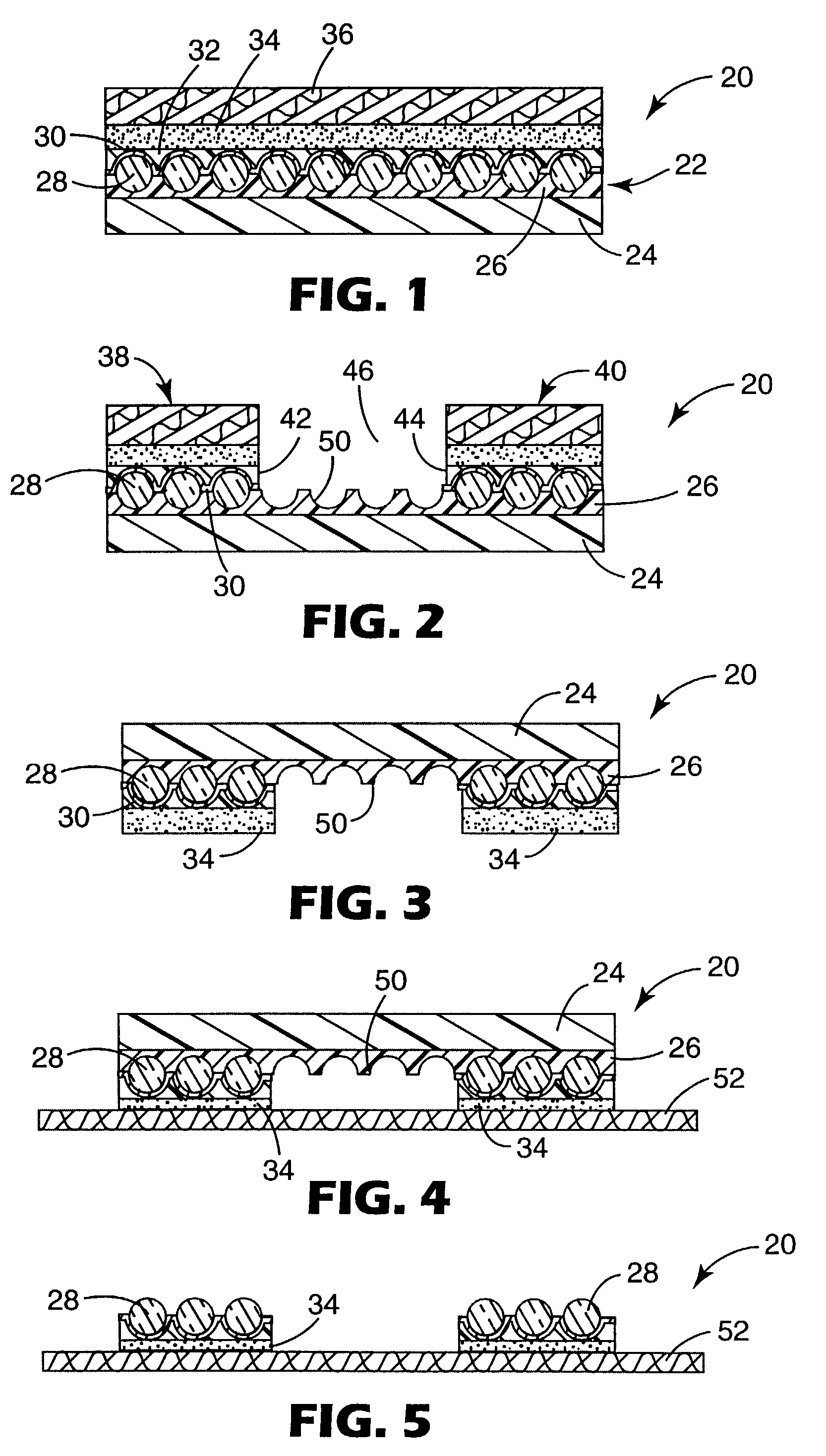 Particulate transfer film with improved bead carrier