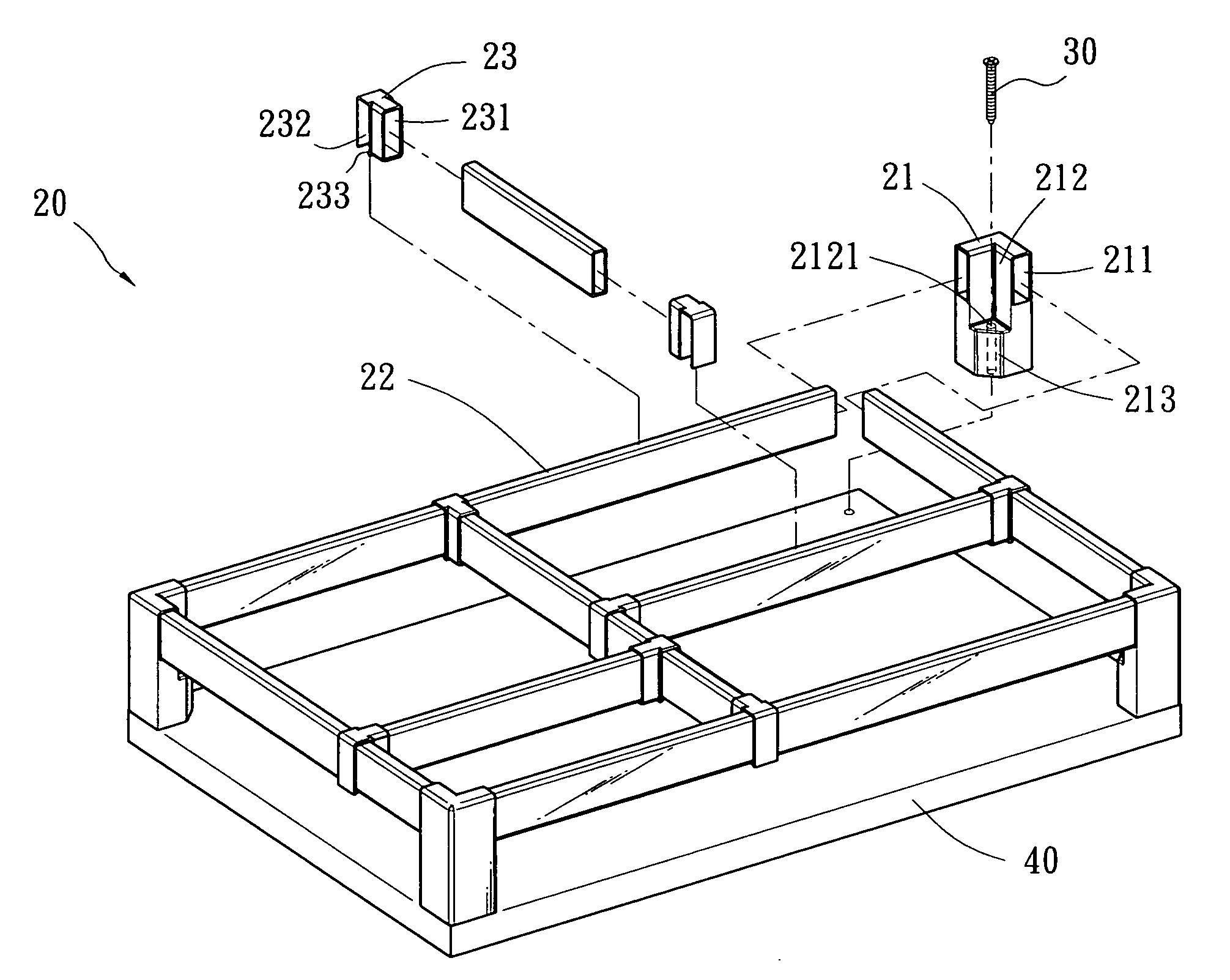 Bottle partition frame