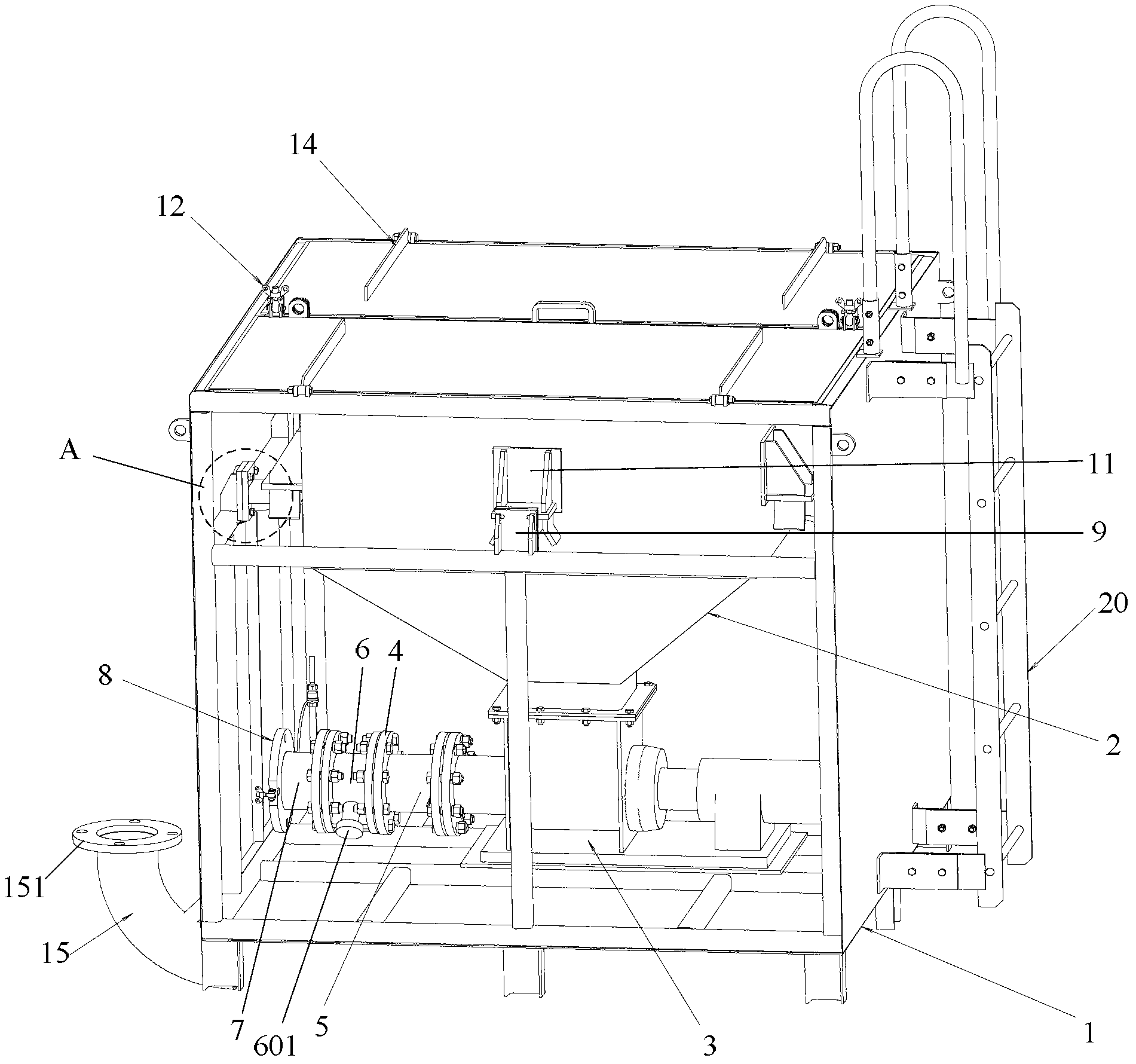 Device and method for transporting and feeding toxic powder