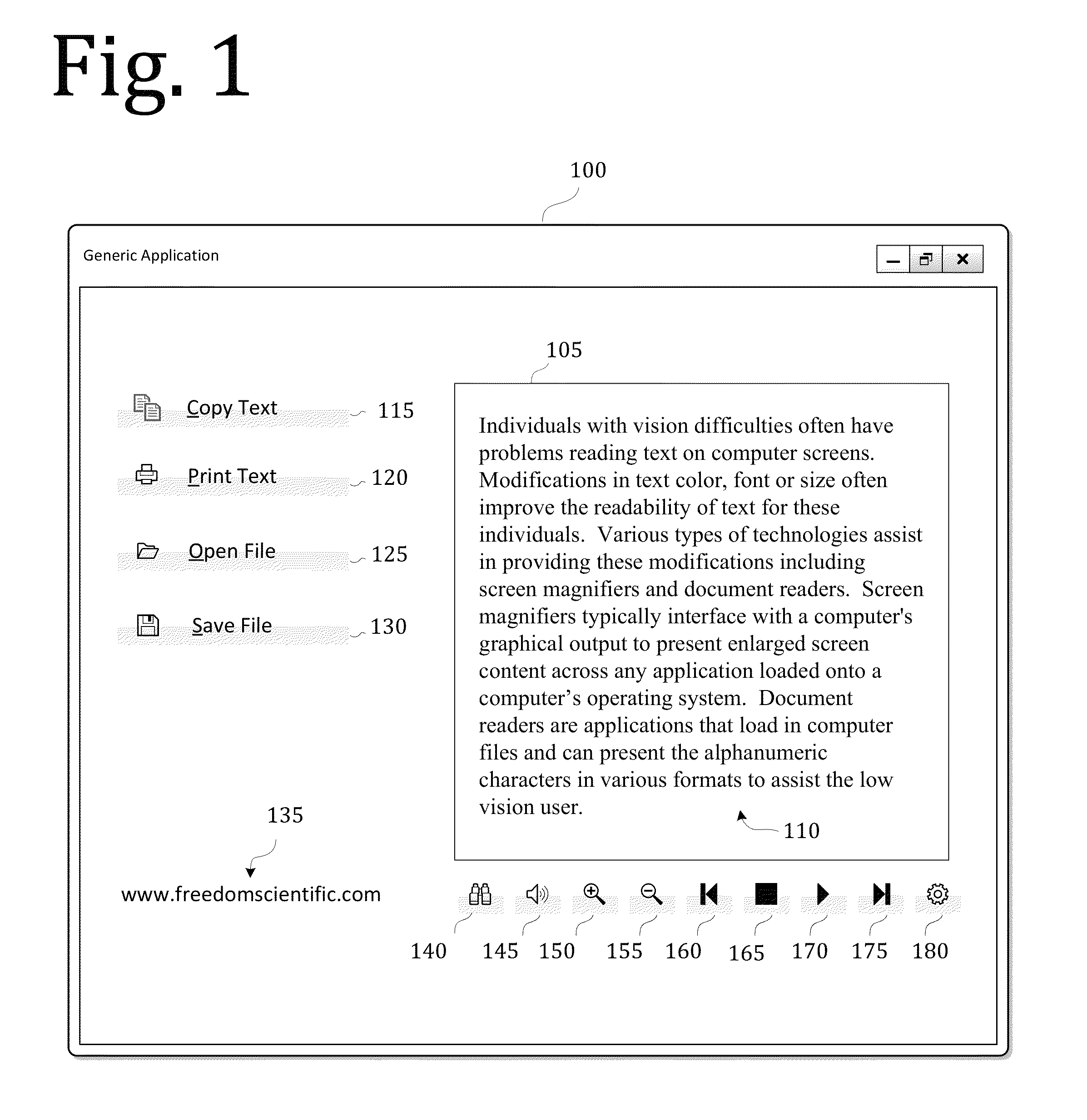 Screen reader with focus-based speech verbosity