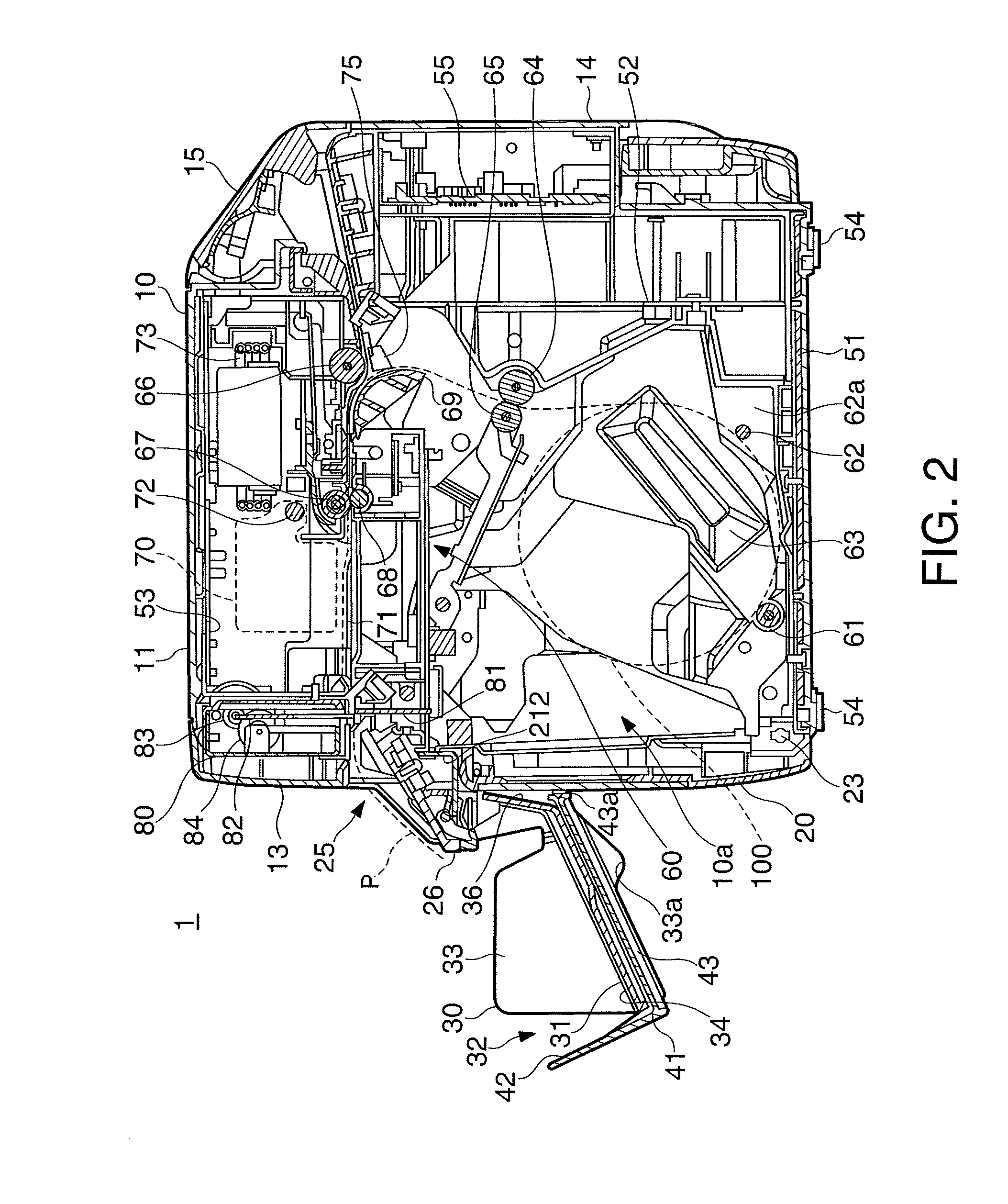 Recording device, and support mechanism for side guide members in a recording device