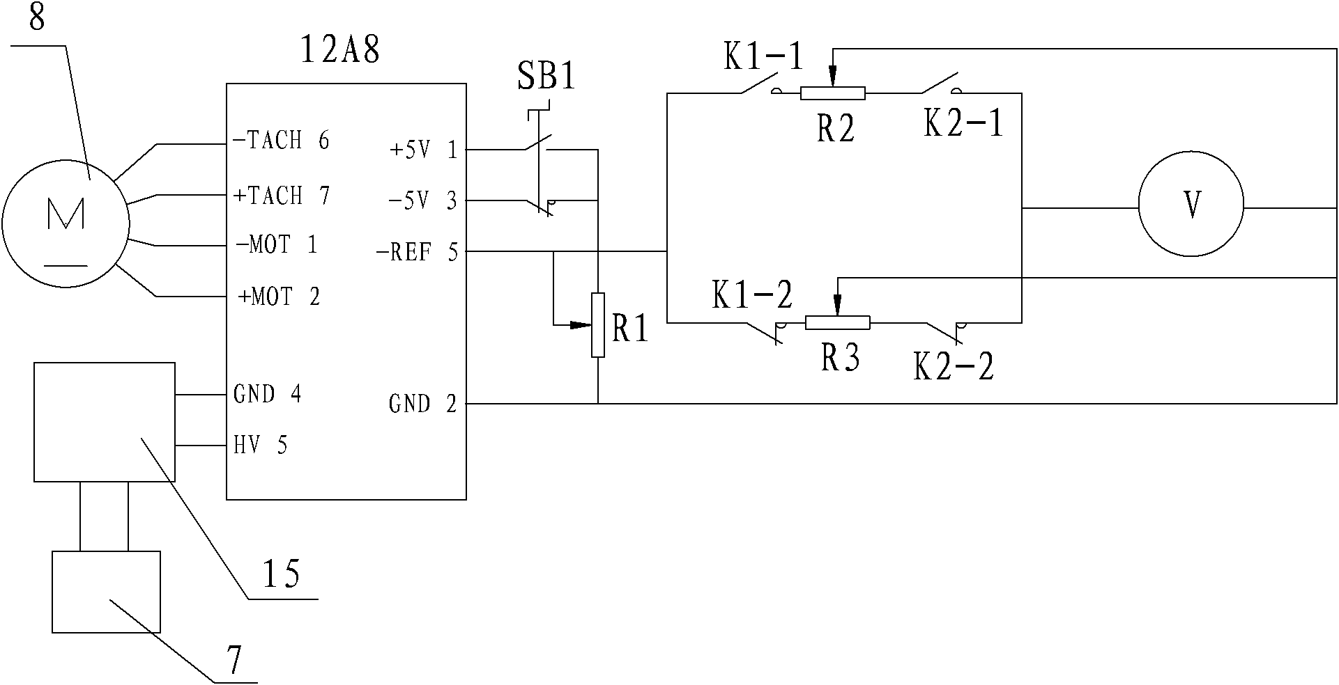 Single-motor and wide-speed-regulation range crucible rod operation speed regulating system and speed regulation method