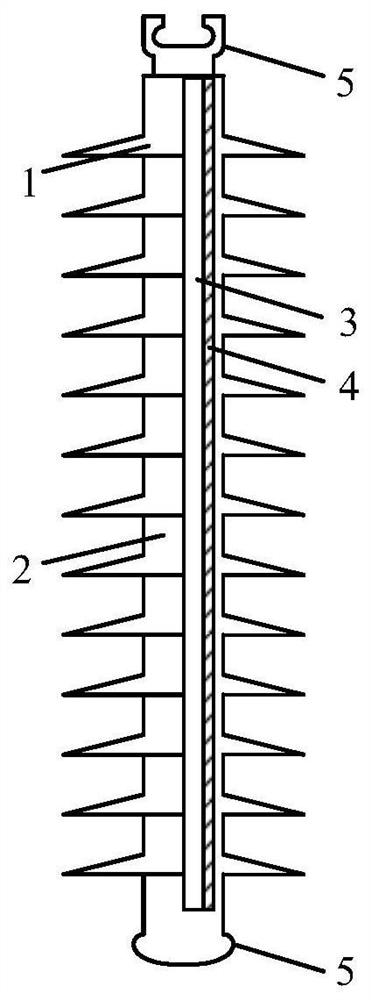 Preparation method of composite insulator of hard material layer reinforced core rod