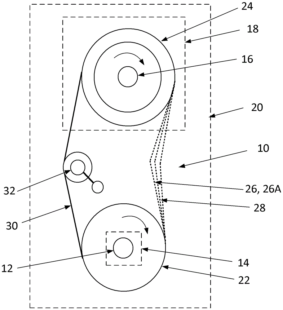 Drive device of a combing machine