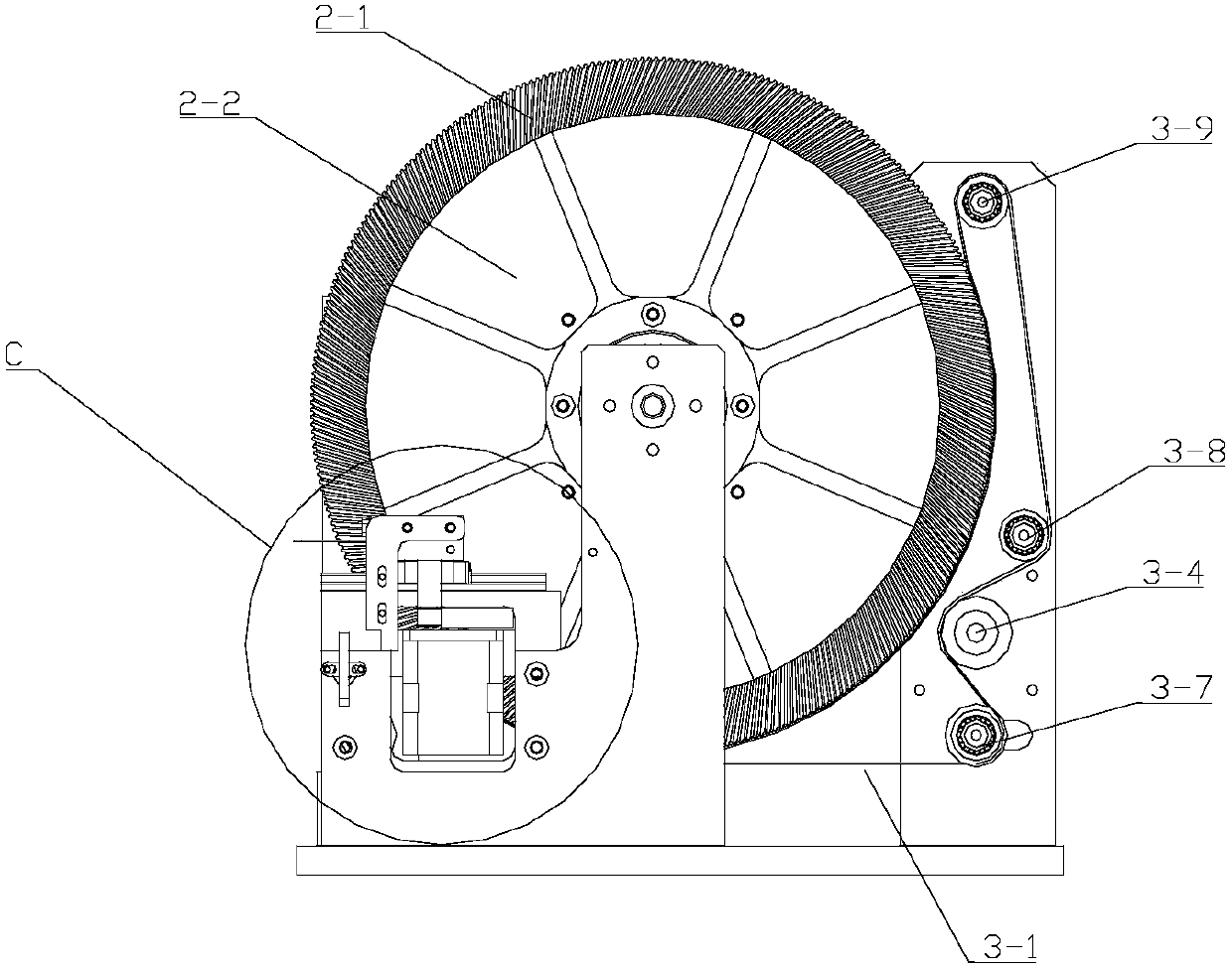 Card storing and taking mechanism, and card storage device including the same