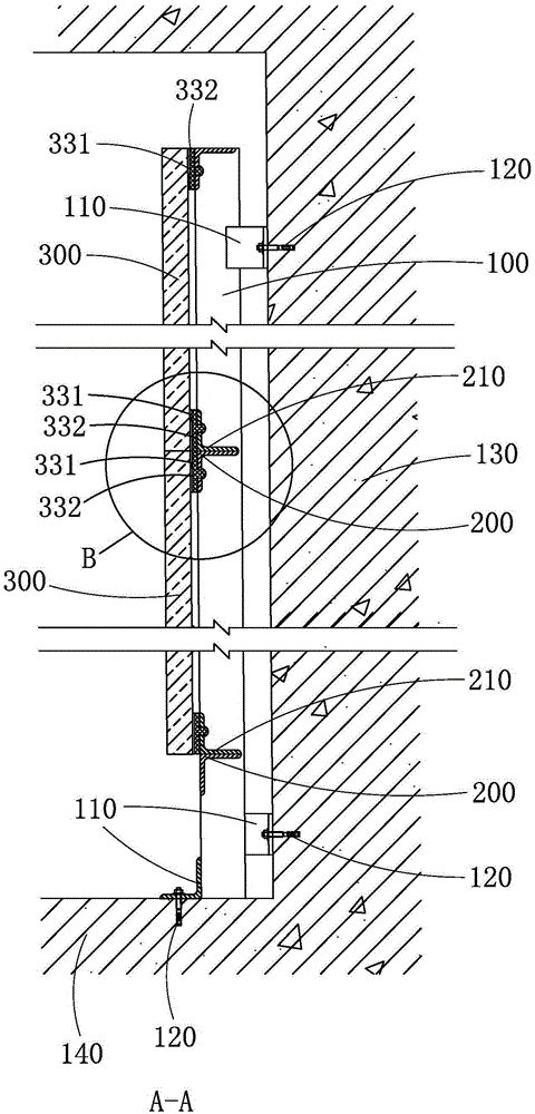 A glass fiber reinforced gypsum board interior wall dry bonded structure and its construction method