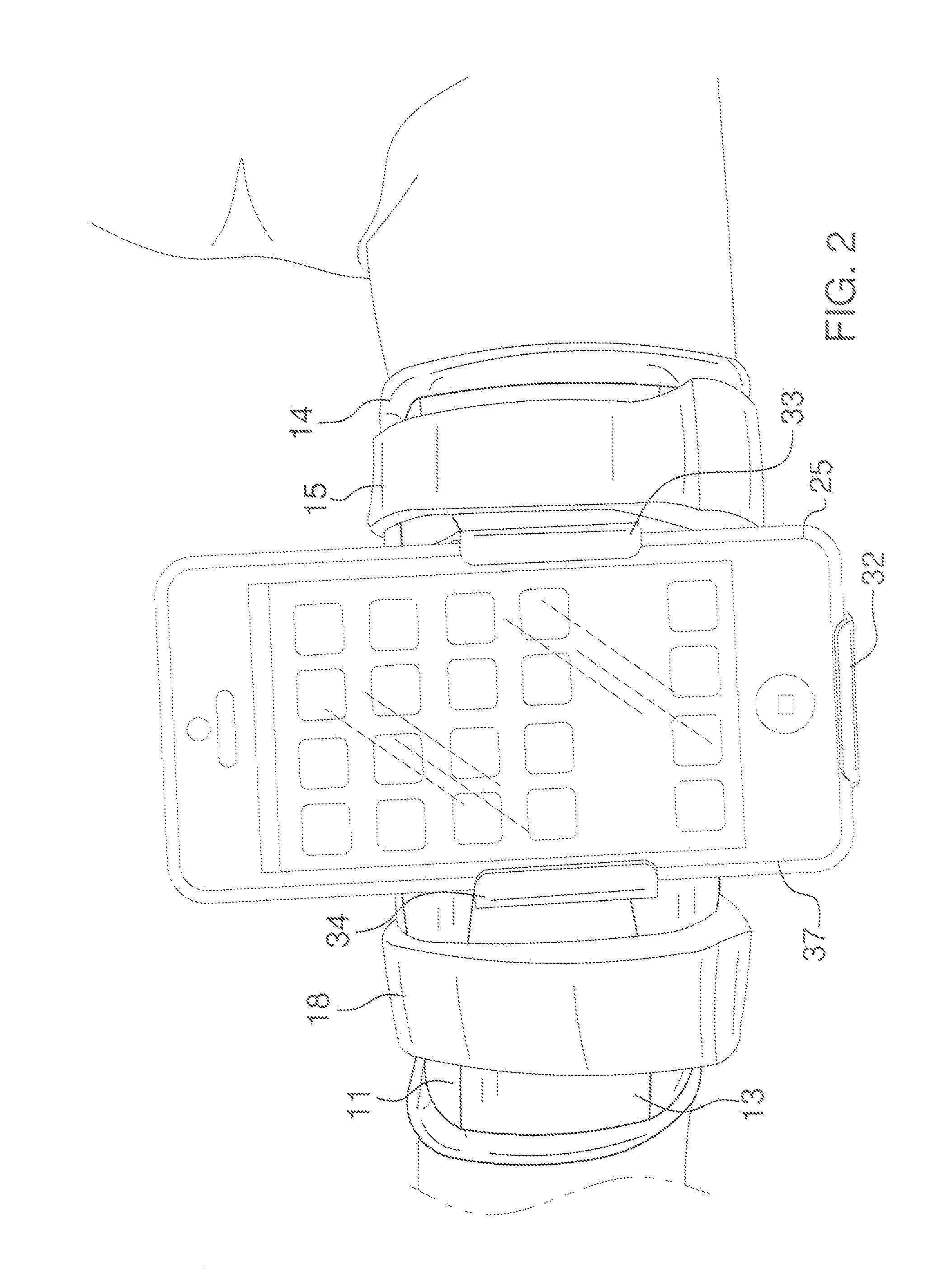 Apparatus and method for supporting and operating an electronic device upon a user's forearm