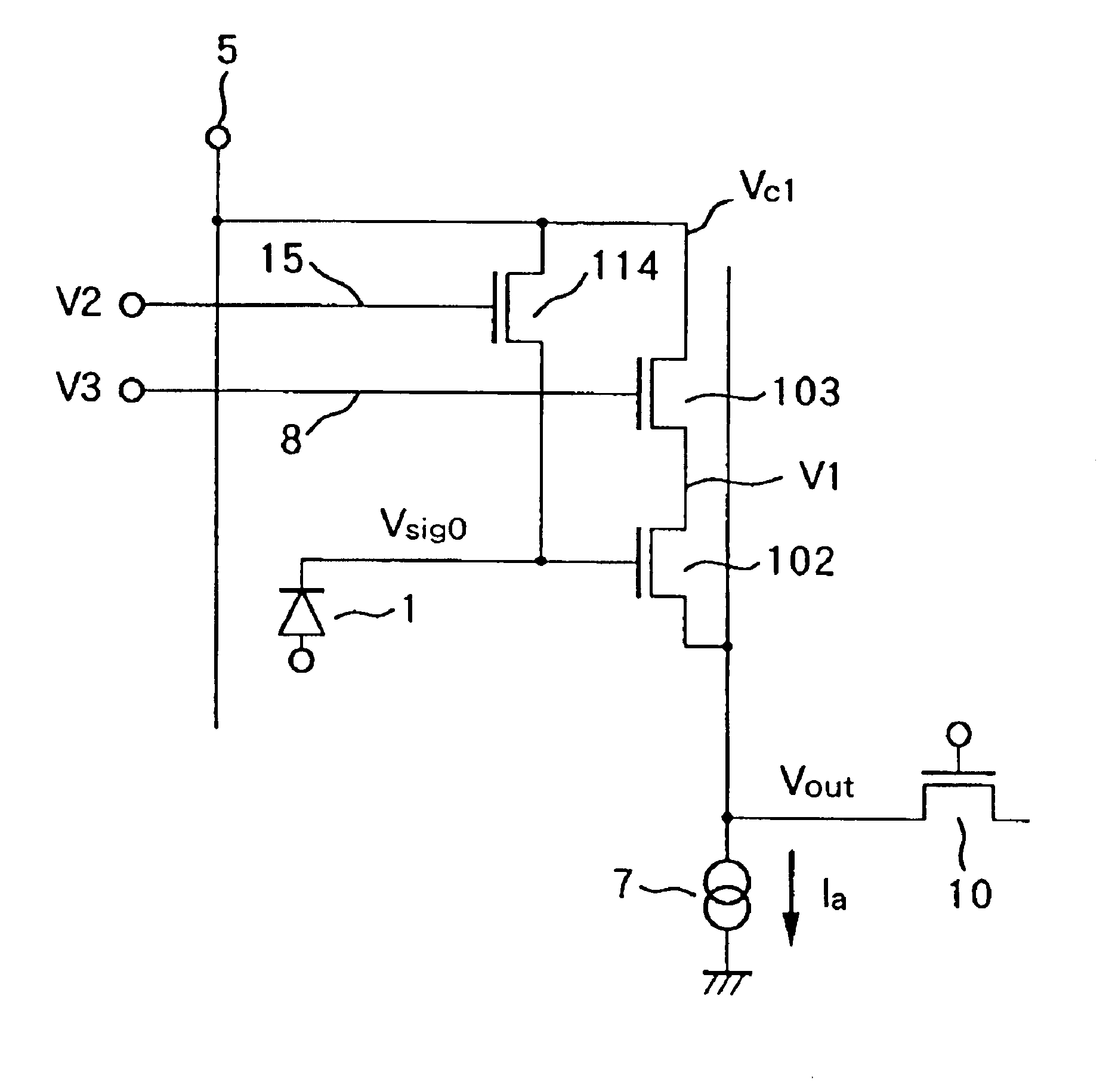 Image sensing device using MOS type image sensing elements