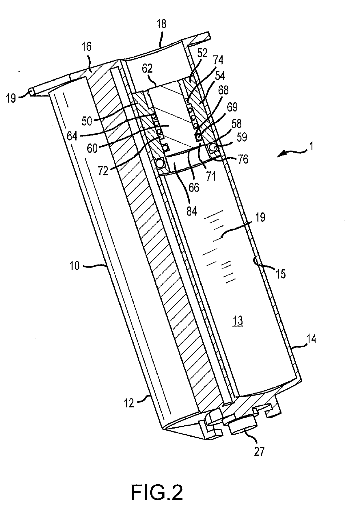 Syringe with piston assembly