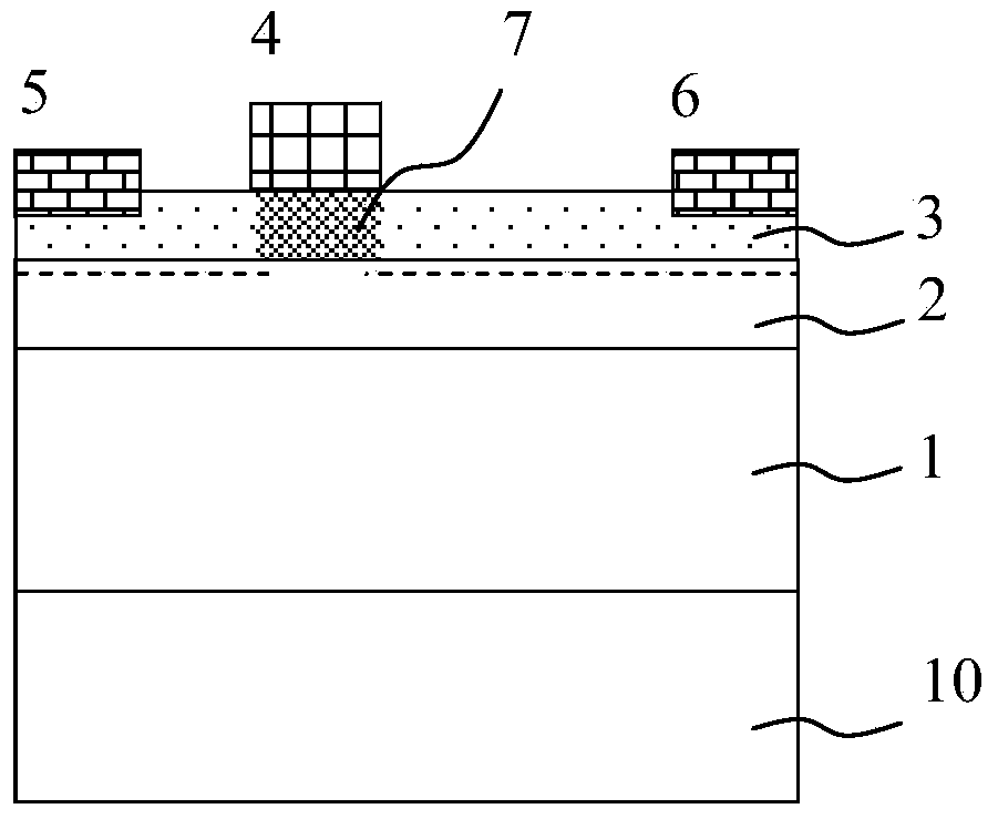 Enhancement mode device based on fluoride ion injection and manufacturing method thereof