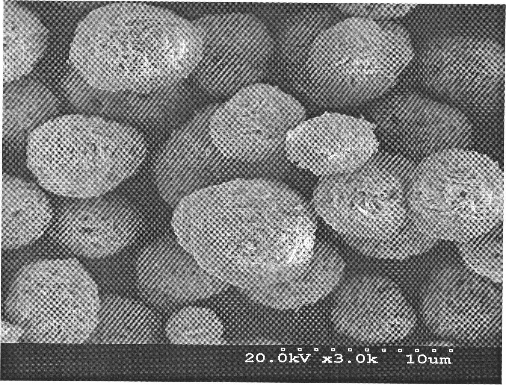 Method for preparing high-performance spherical lithium ion secondary battery cathode material