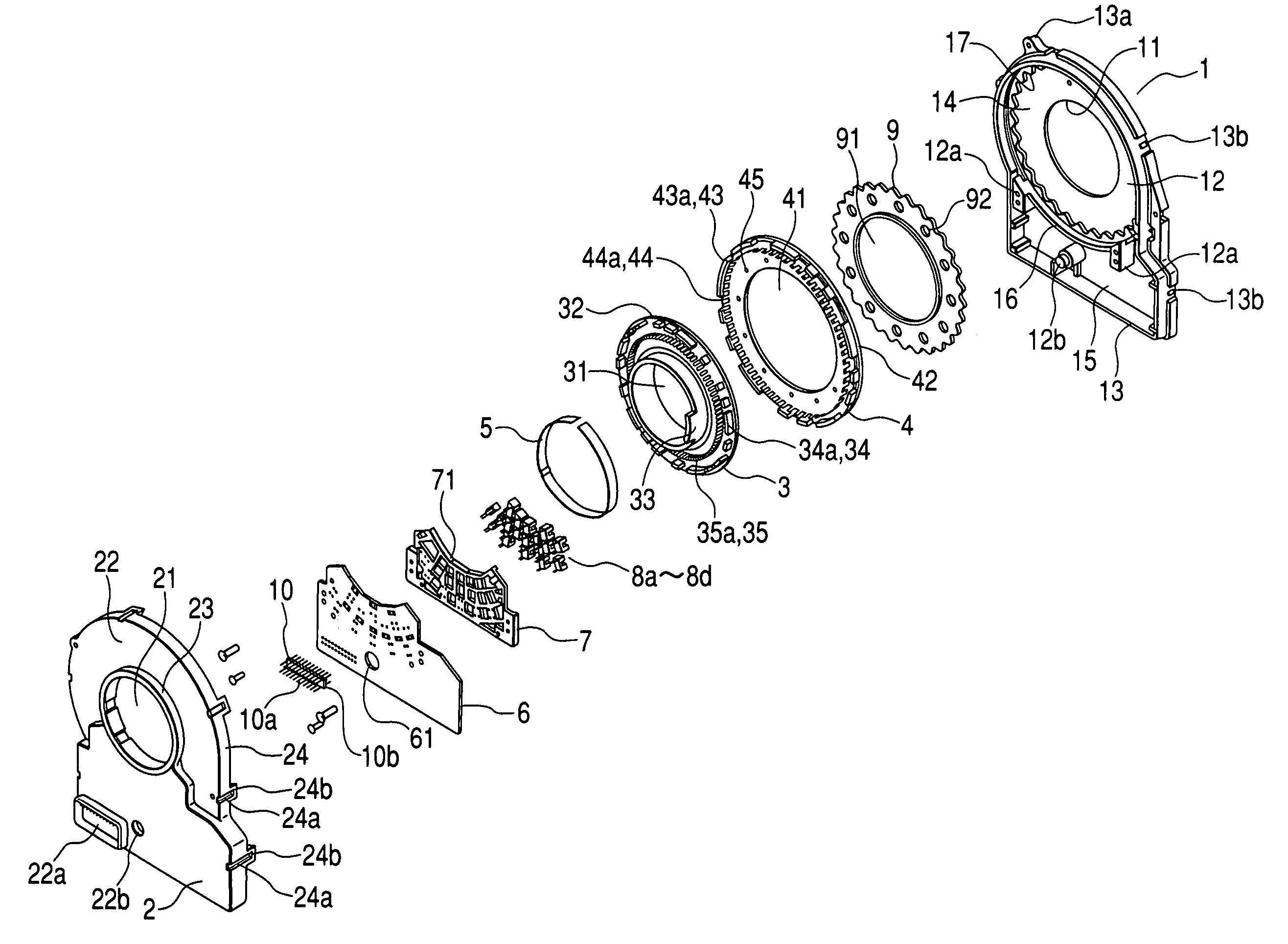 Rotating member-supporting structure and rotation detecting device having the same