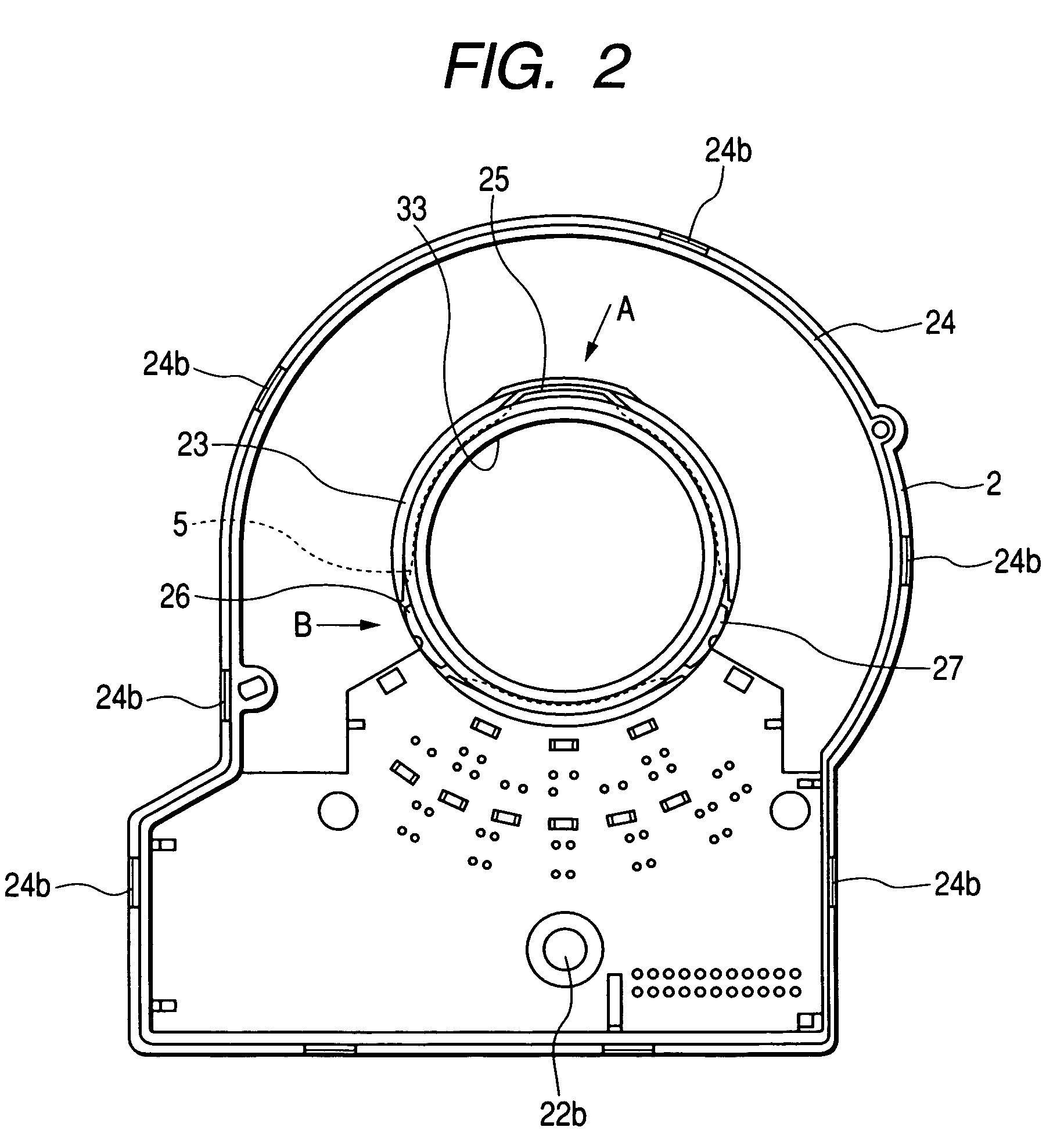 Rotating member-supporting structure and rotation detecting device having the same