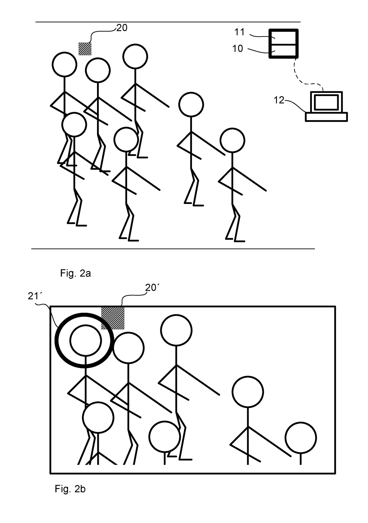 Method and system for identifying an individual with increased body temperature