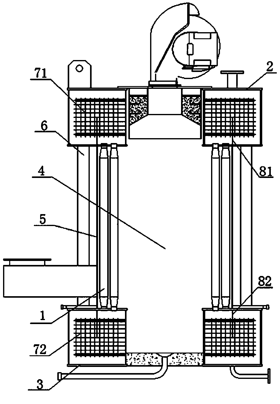 Integrated through-flow normal pressure hot water boiler