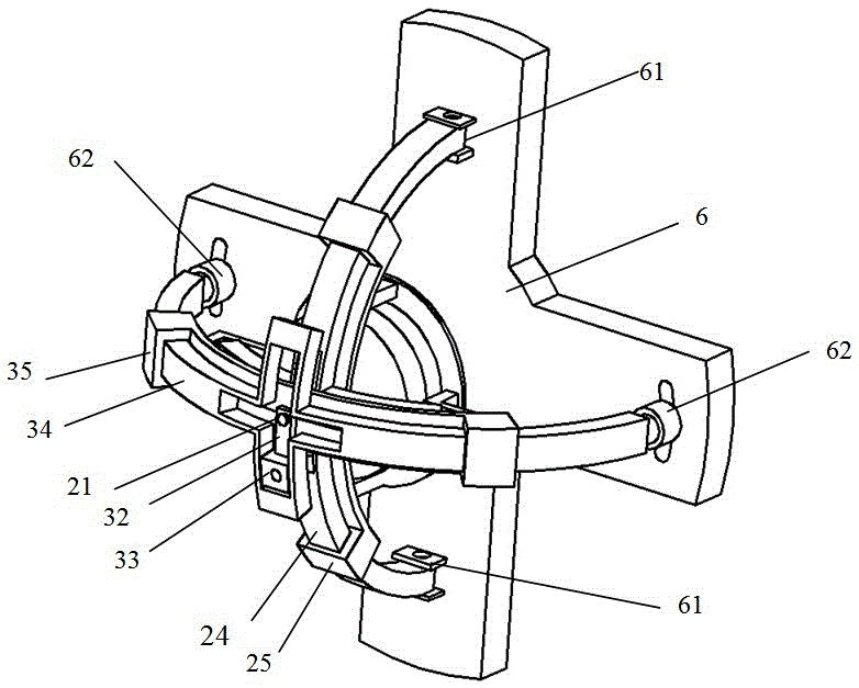 Adjusting device for camber angle and toe-in angle of vehicle