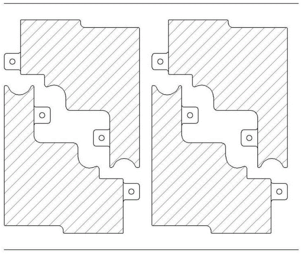 Conductive adhesive matching die-cutting half-and-half transfer processing method