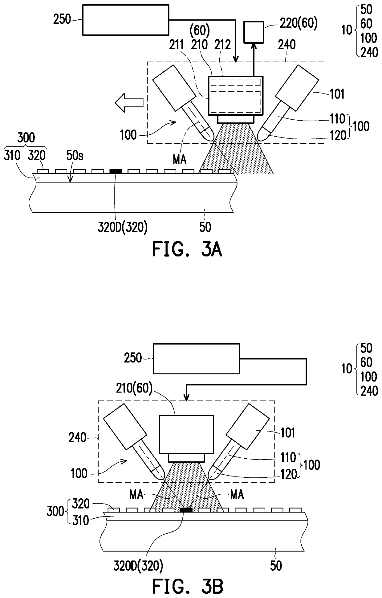 Adhesion device, micro device optical inspection and repairing equipment and optical inspection and repairing method