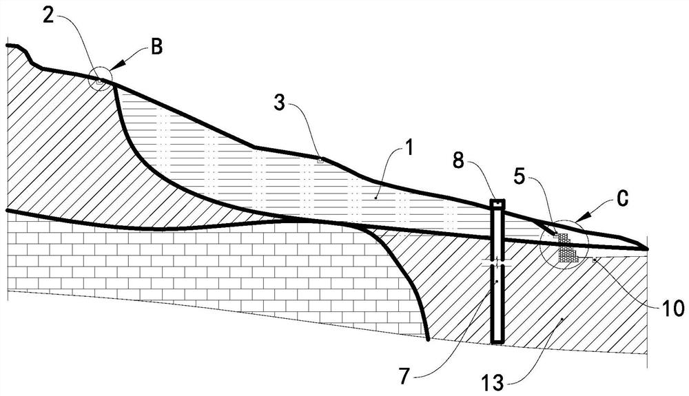 Landslide mass reinforcing method