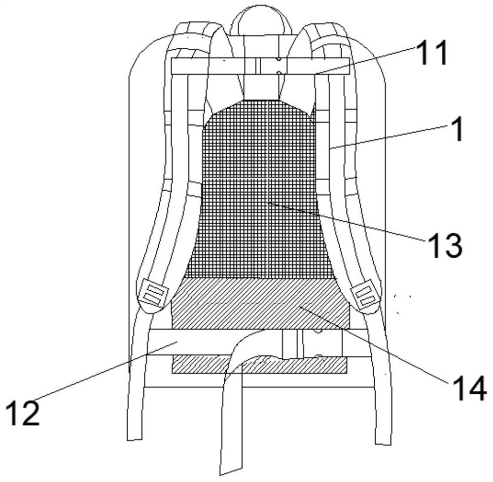 A combat backpack for preventing damage from multi-angle fall and impact and its production process