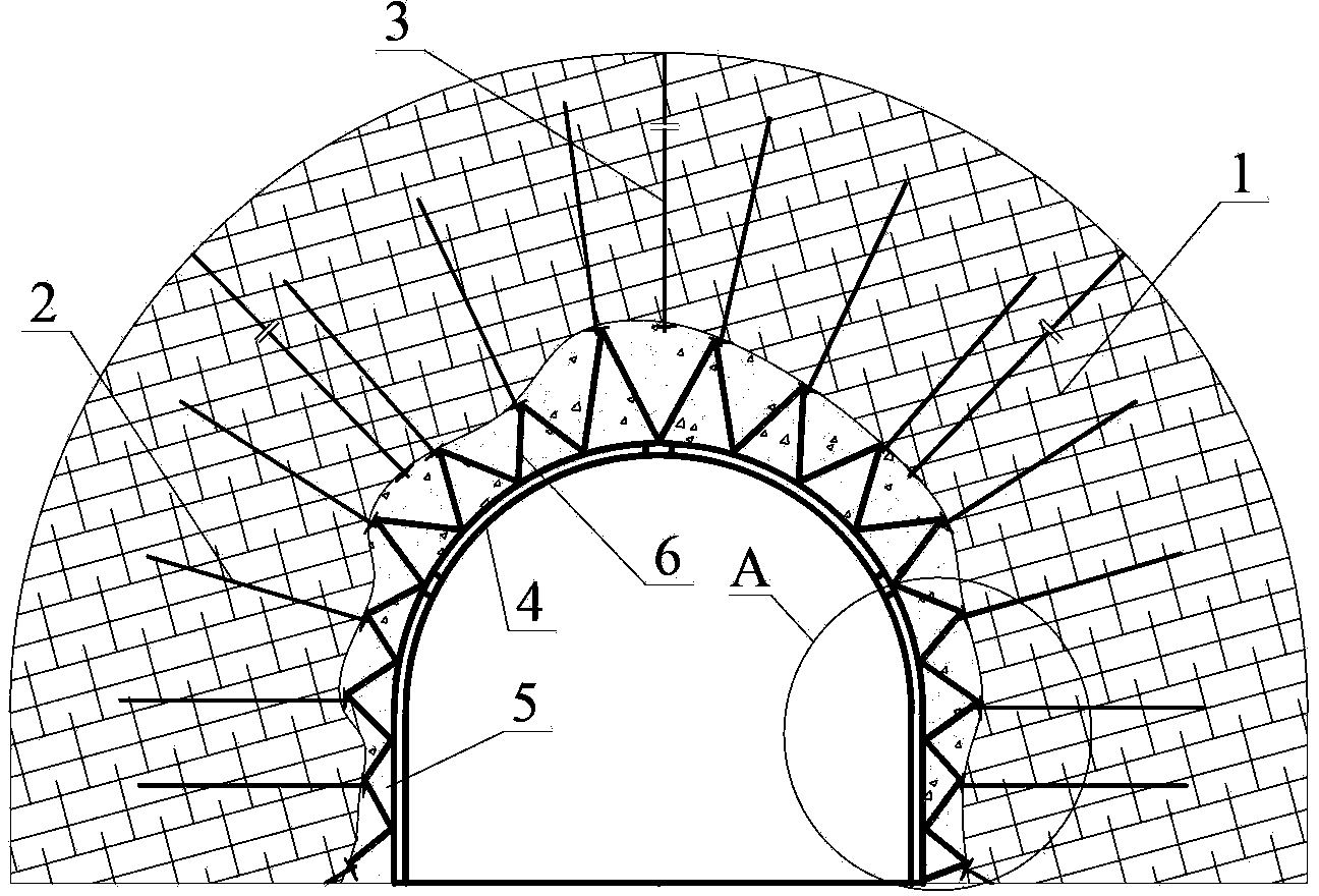 Backfilling stand shoring system of three-dimensional prestress wire of deep soft rock roadway