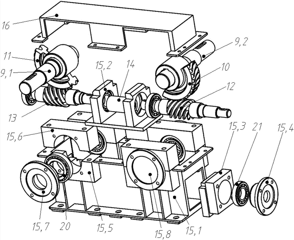 Train wing plate decelerating device based on worm wheel and worm transmission