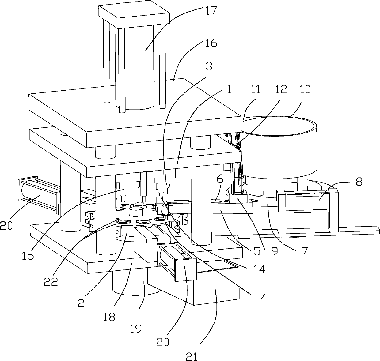 Air conditioner connecting pipe punching machine