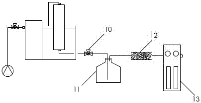 Experimental device and method for measuring solubility of overflowed gas