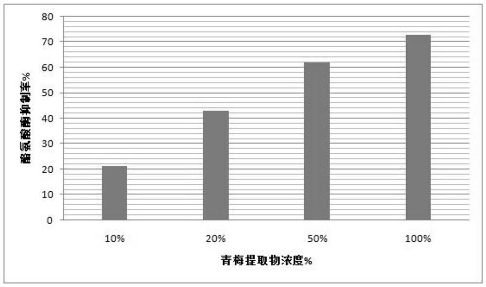 Green plum extract as well as preparation method and application thereof