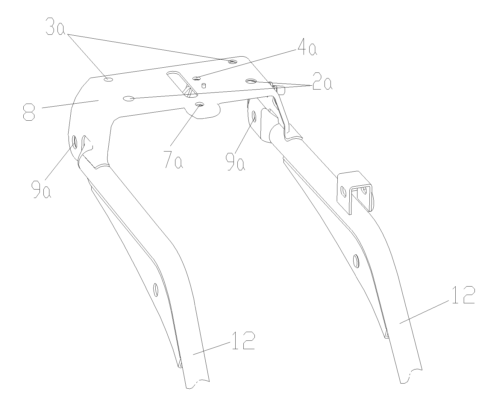 Motorcycle and after-frame assembly thereof