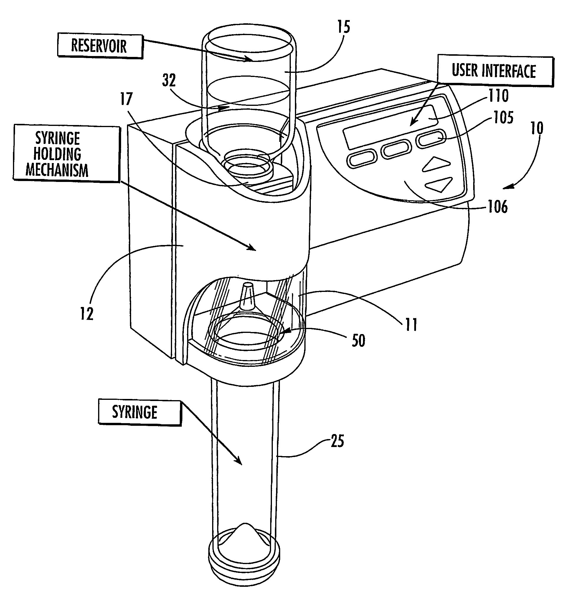 Peristaltic syringe filling station