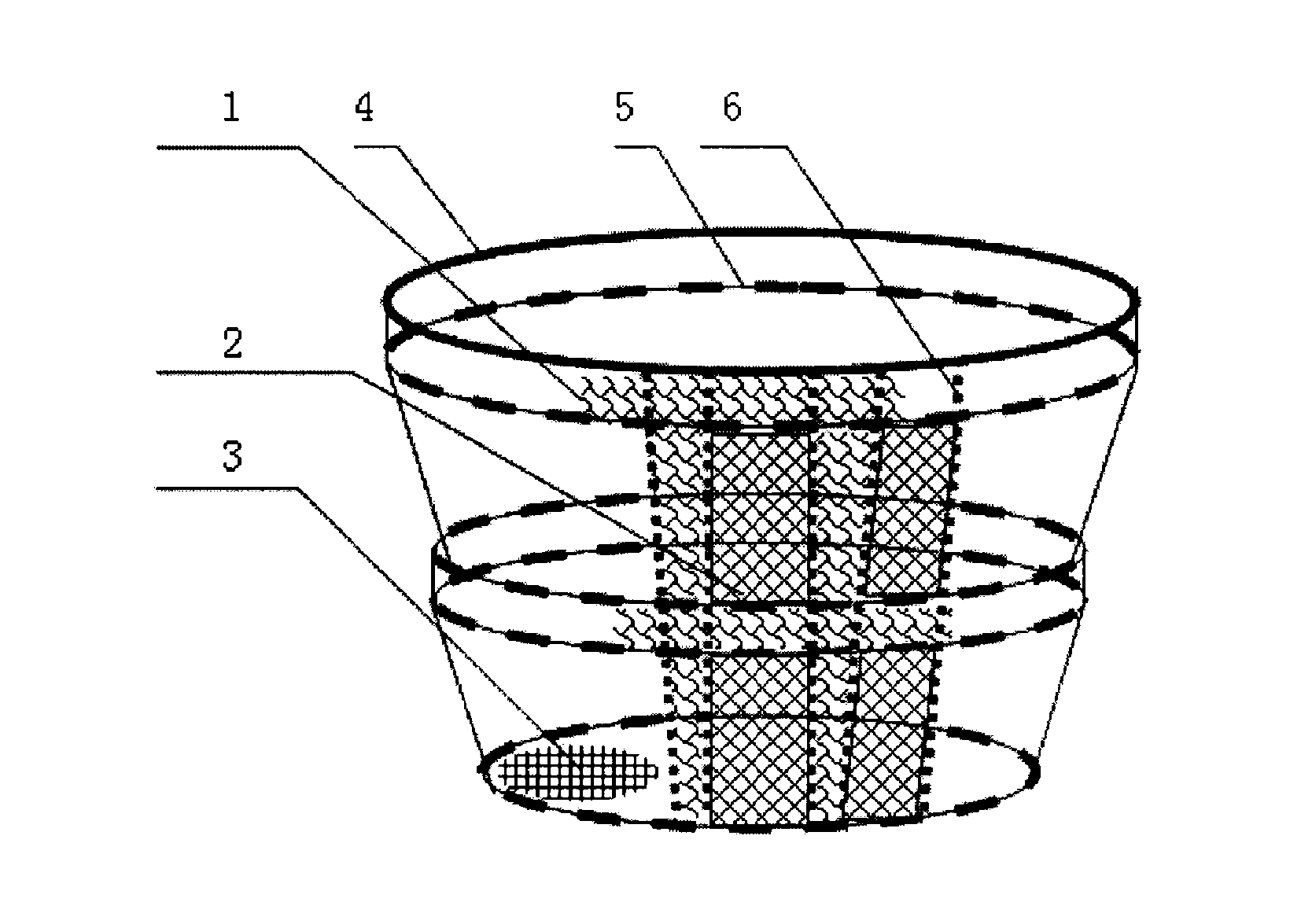 Method for constructing cage body of tapered cage assembled in rigid-flexible manner