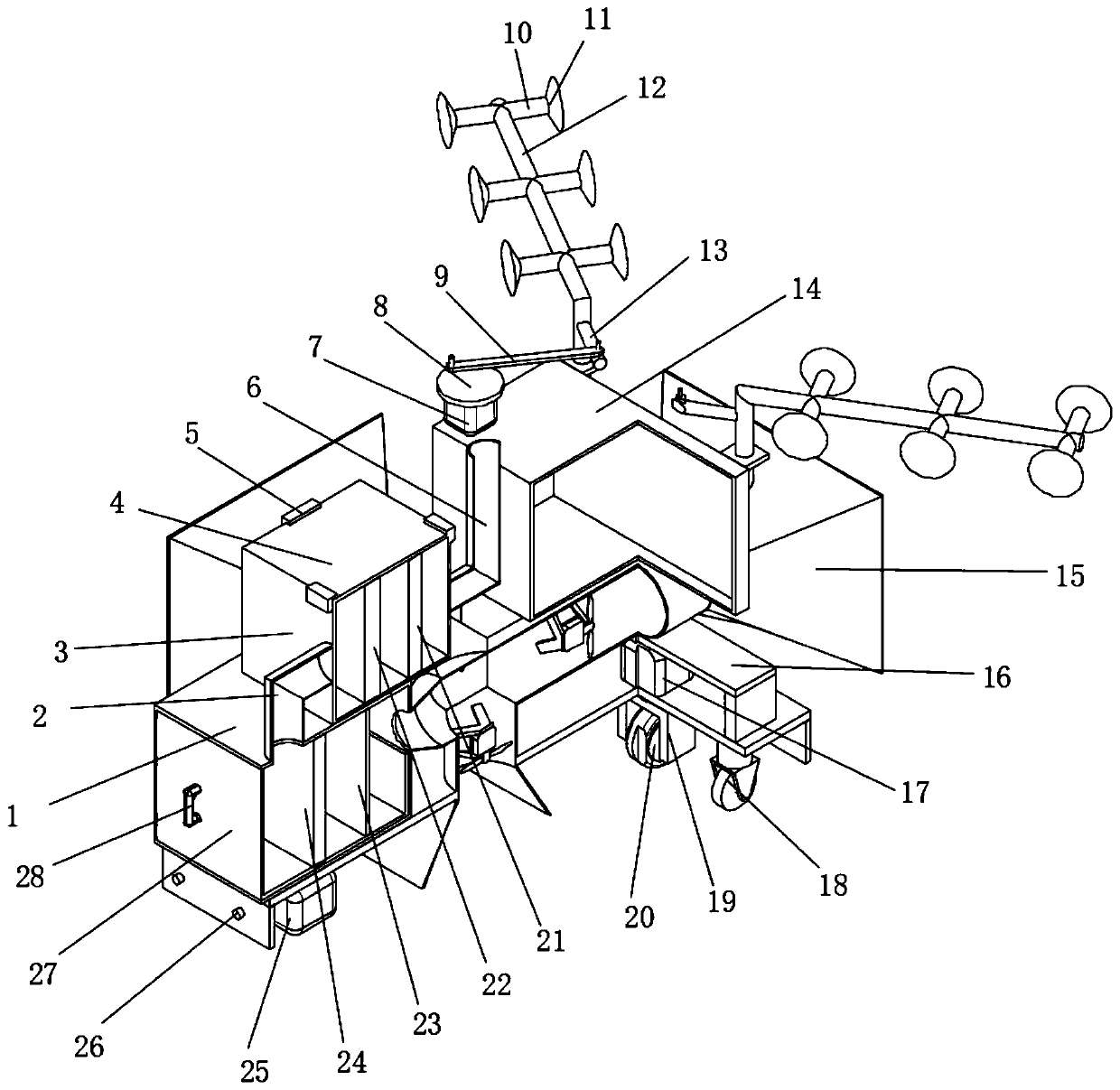 Production workshop intelligent dust removal device