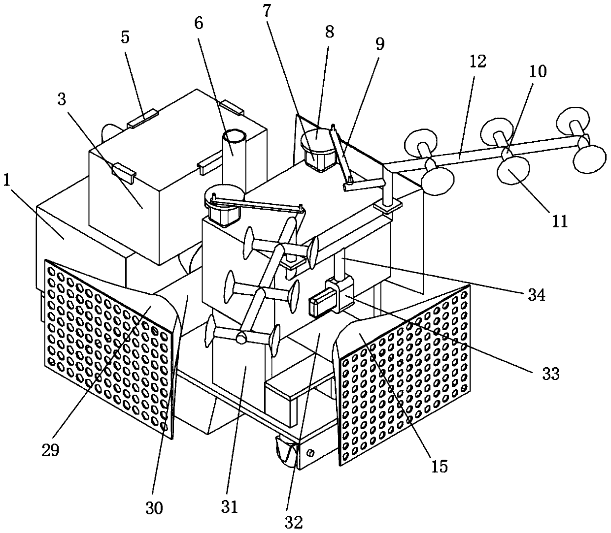 Production workshop intelligent dust removal device