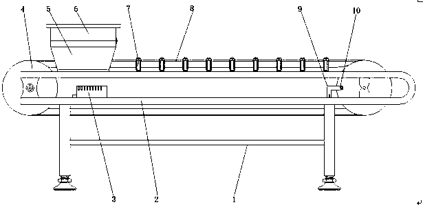 Grain conveying mechanism for reserve warehouse