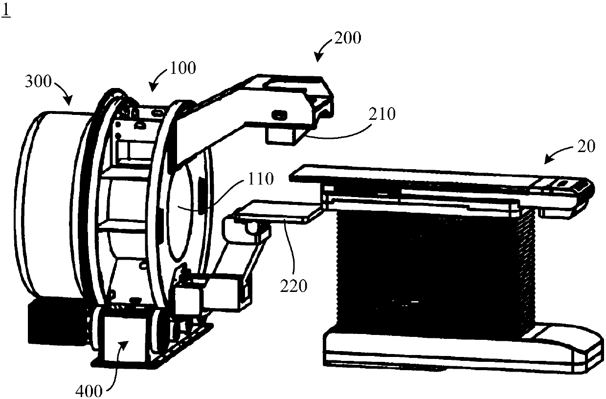 Detector supporting device, route planning system and radiotherapy apparatus