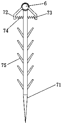 Soil loosening device mounted on agricultural vehicle