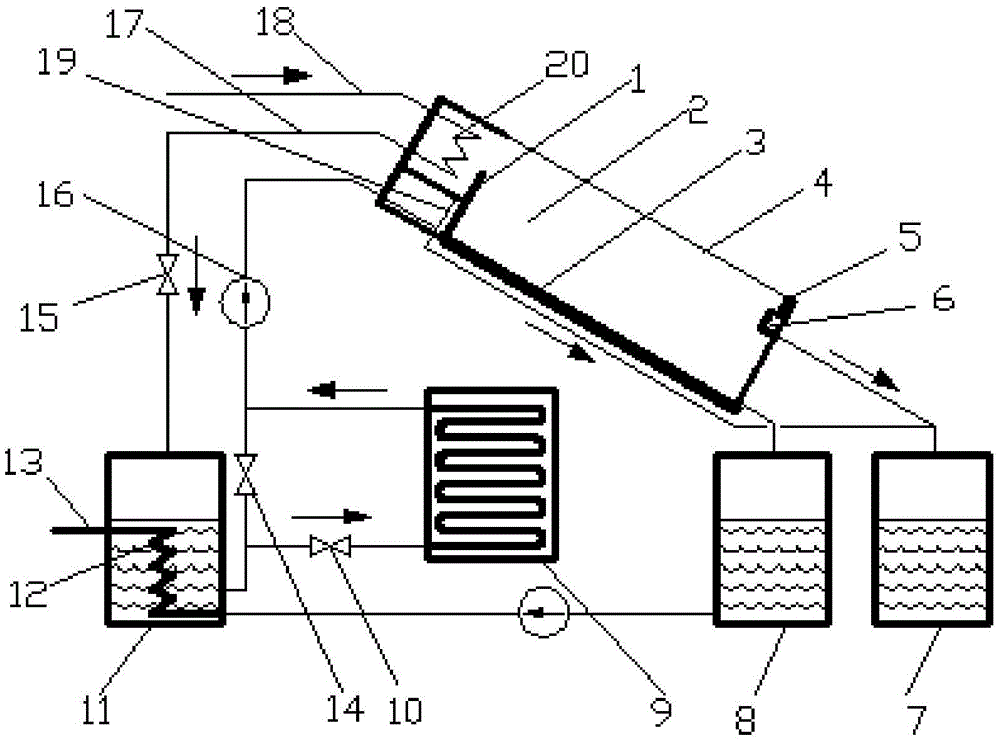 External condensation-style inclined core-type solar seawater distillation and desalination device