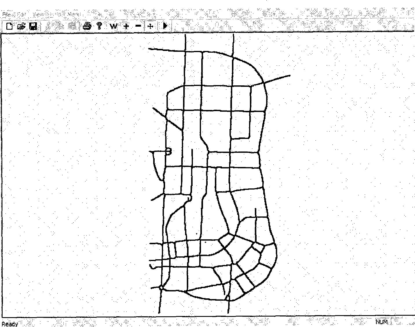 Automatic generation method for road network grid digital map based on GPS positioning