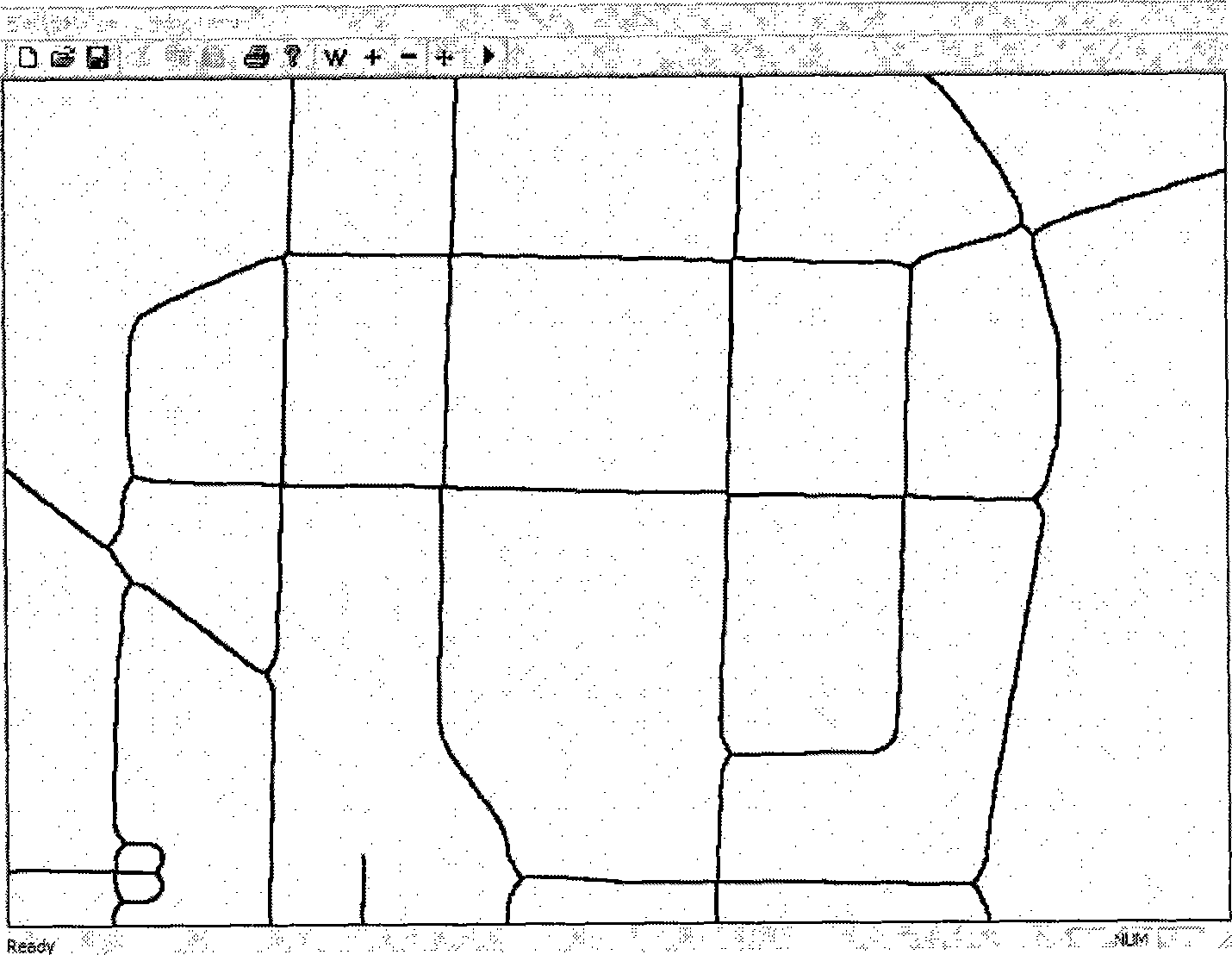 Automatic generation method for road network grid digital map based on GPS positioning