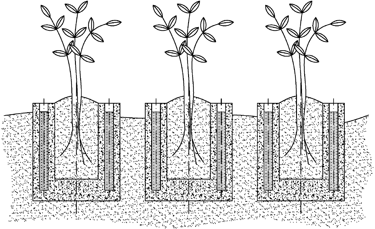 Plant nutrition bowl used for saline-alkali soil and based on coal-fired flue gas desulfurization gypsum