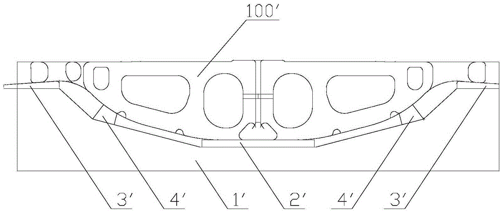 Core support for integral sand core of bolster