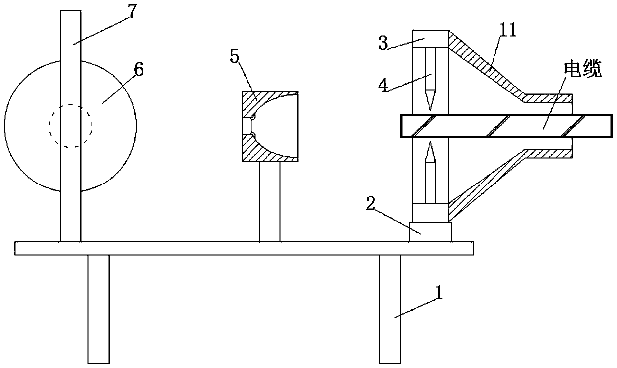 Bidirectional self-shedding stripping machine for cable recovery and application method thereof