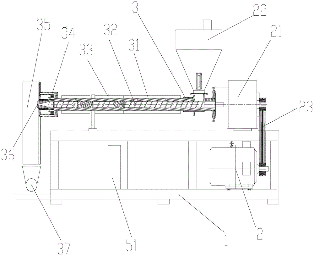 Degraded starch foaming machine