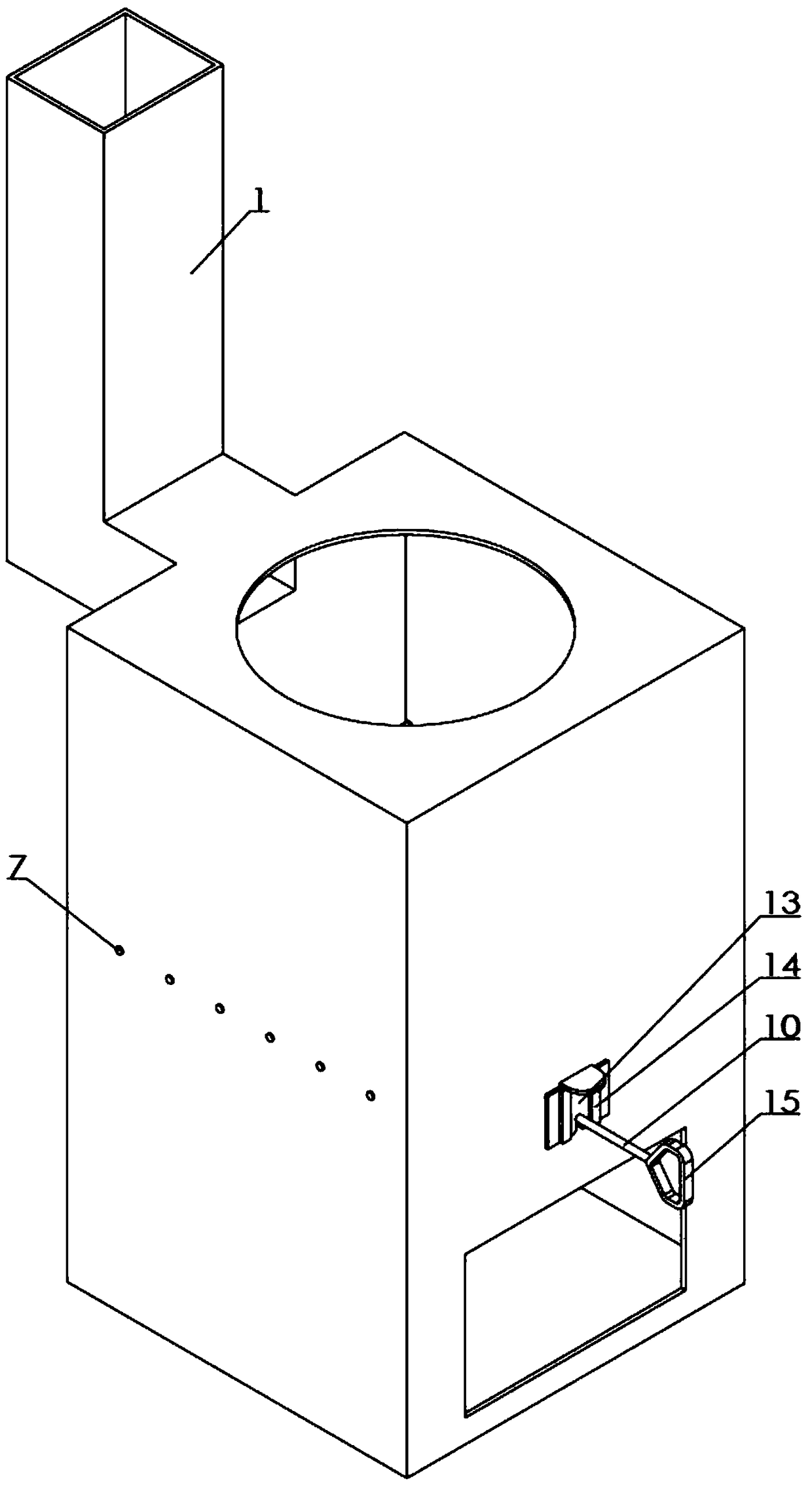 A flap type biofuel stove